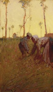Hay Time (tuval üzerine yağlıboya) by William Lee Hankey