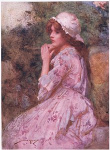 Alçakgönüllü görünüşü, kır evinin AD'yi süsleyebilir, dikenin altındaki çuha çiçeği kadar tatlı (renkli litho) by William Lee Hankey