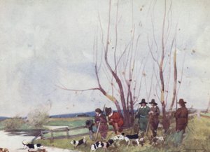 The Compleat Angler için çizim, Izaak Walton (renkli litho) by William Lee Hankey