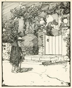 The Deserted Village için İllüstrasyon, Oliver Goldsmith (renkli lito) by William Lee Hankey