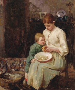 Yemeğin Hazırlanması (tuval üzerine yağlı boya) by William Lee Hankey