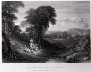 John Cousen (1804-80) tarafından oyulmuş Belphoebe ve Amorett