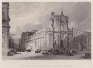 Syracuse Duomo, eskiden Minerva Tapınağı (gravür)