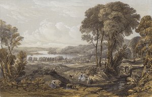 Erskine Feribotu (chromolitho) üzerindeki Clyde'nin görünümü