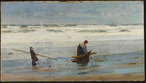 Driftwood Toplama, Hollanda, 1877 by William Lionel Wyllie