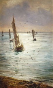 eve doğru bağlı, by William Lionel Wyllie