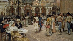 Piazza di San Marco, Venedik, 1883