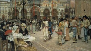 San Marco Meydanı, Venedik, 1883. by William Logsdail