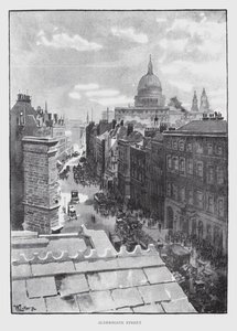 Aldersgate Caddesi (lito) by William Luker