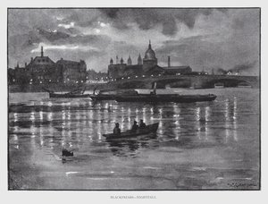 Blackfriars, Nightfall (litto) by William Luker