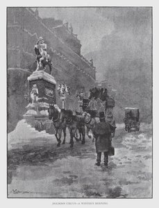 Holborn Sirki, Bir Kış Sabahı (taş) by William Luker