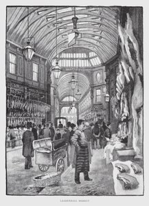 Leadenhall Pazarı (lito) by William Luker