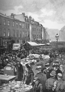Bir Pazar Sabahı Middlesex Caddesi Geç Petticoat Lane, 1891 by William Luker