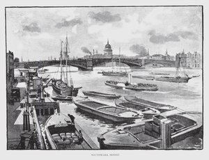 Southwark Köprüsü (taş) by William Luker