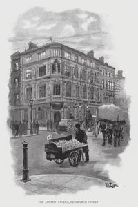 Londra Tavernası, Fenchurch Caddesi (litho)