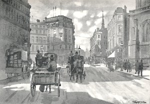 Mansion House İstasyonu, Bölge Demiryolu Kraliçe Victoria Caddesi, 1891 by William Luker
