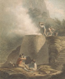 Kireç Fırını ve İşçilerle Manzara by William Marshall Craig