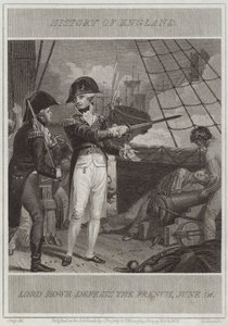 Lord Howe Fransızları yendi by William Marshall Craig