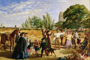 Norfolk'ta bir Hasat sahnesi: 'Merhaba Largesse' için eskiz, 1861