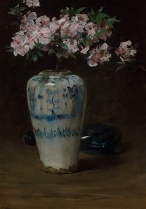 Pembe AçelyaÇin Vazo, 1880-90 . by William Merritt Chase