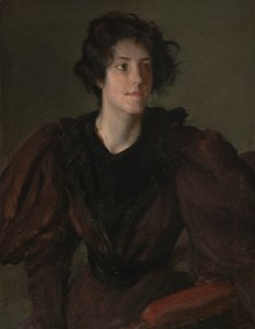 Study of a Young Woman, c.1880-85 (tuval üzerine yağlı boya) by William Merritt Chase