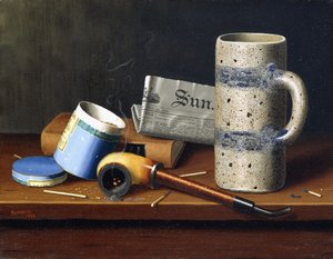 Mavi Tütün Kutusu ile Natürmort, 1878 by William Michael Harnett