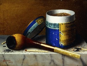 Tütün ve Pipo, 1877 by William Michael Harnett