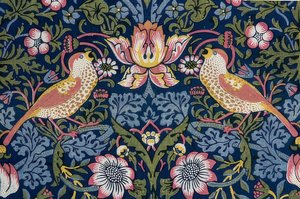 Çilek hırsızı. Dekorasyon kumaşı (detay). 1883 by William Morris