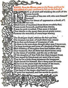 Kelmscott Press: Troya Tipi Basılmış Beowulf Masalı