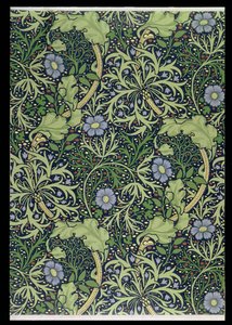Deniz Yosunu Duvar Kağıdı Tasarımı, John Henry Dearle (1860-1932), 1901 (duvar kağıdı) tarafından basılmıştır by William Morris