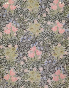 Laleler, Papatyalar ve Hanımeli ile duvar kağıdı tasarımı (duvar kağıdı) by William Morris