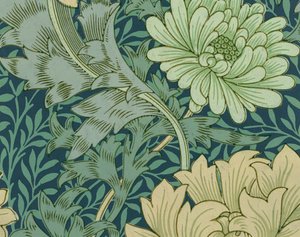 William Morris Krizantemli Duvar Kağıdı Örneği by William Morris