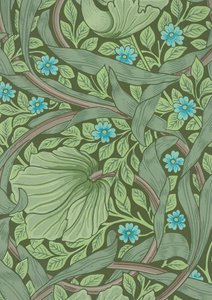 William Morris Beni Unutma ile Duvar Kağıdı Örneği, c.1870 (renkli tahta baskı) by William Morris