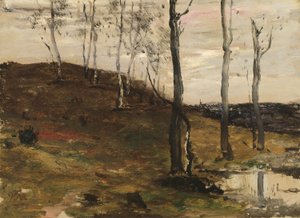 Ağaçlar ile Yamaç by William Morris Hunt