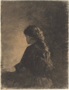 oturan kız by William Morris Hunt