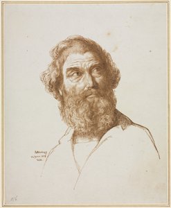 Soluna Bakan Sakallı Bir Adamın Başı by William Mulready