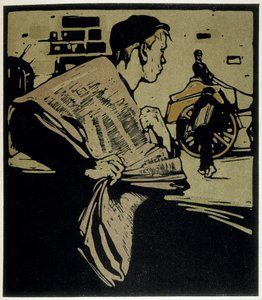 Gazete Crier, Londra - William Nicholson (1872-1949), ed Floury tarafından “” Types of London””da