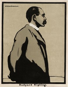 Rudyard Kipling (1865 - 1936), yayınevi. 1899 (renkli litografi) by William Nicholson