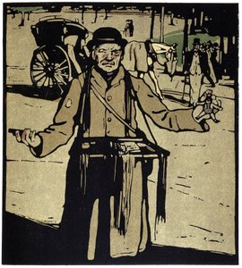 Toy Merchant, Londra - William Nicholson (1872-1949), ed Floury tarafından “” Types of London””da by William Nicholson