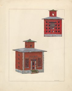 Kırmızı Okul Evi Bankası, c. 1937. by William O. Fletcher