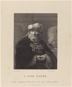 Yahudi bir Haham by William P. Sherlock after Rembrandt van Rijn