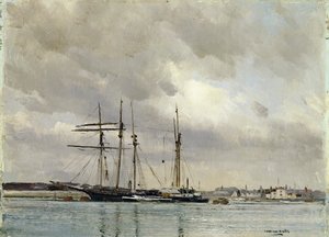Limandaki Tekneler, Çin Kilini Yükleme, c.1900