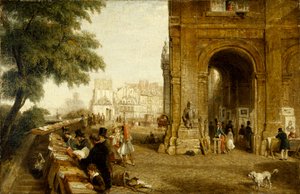 1846#39;da Paris#39;teki quai Conti (tuval üzerine yağlıboya) by William Parrott
