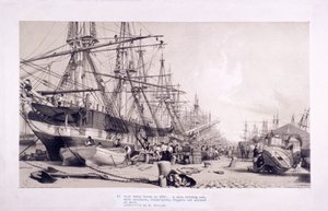 Batı Hindistan Rıhtımları, Poplar, Londra, 1830 by William Parrott