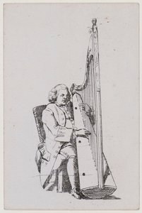 John Parry arp çalıyor, c1760-1780.
