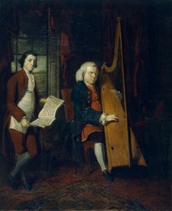 John Parry the Blind Harpist, asistanı, c1770-1780 ile.