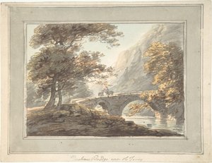 Tavy, 1780-1830 üzerine Denham Köprüsü.