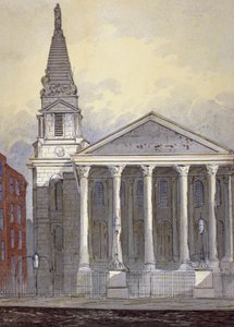 St George Kilisesi, Hart Street, Bloomsbury, Londra, c1815