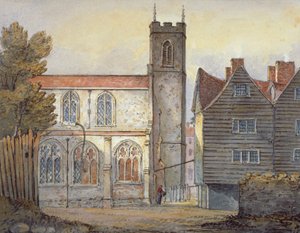 Kulenin yanındaki St Katherine Kilisesi, Stepney, Londra, 1815 by William Pearson