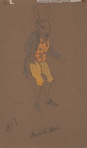 March Hare (Alice Harikalar Diyarında kostüm tasarımı, 1915) by William Penhallow Henderson